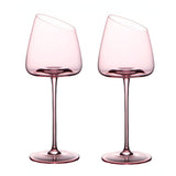 2PCs Popular 250-650ml Handmade Crystal Goblet Oblique Mouth Flamingo Champagne Red Wine Fes
