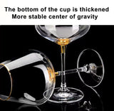 European 660ml Luxury Gold Burgundy Glass Vintage Wine Glasses