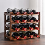 Vintage Wooden Wine Rack Cabinet Holder