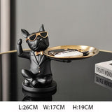 Home Decoration Dog Ornaments French Bulldog Wine Glass Holder Wine Holder Stand Table