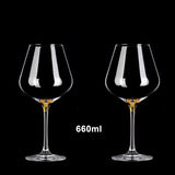 European 660ml Luxury Gold Burgundy Glass Vintage Wine Glasses
