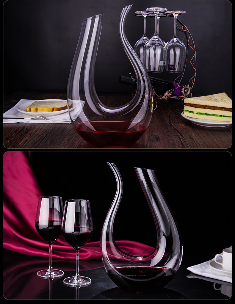 1000ML High Grade Crystal U-shaped Wine Decanter